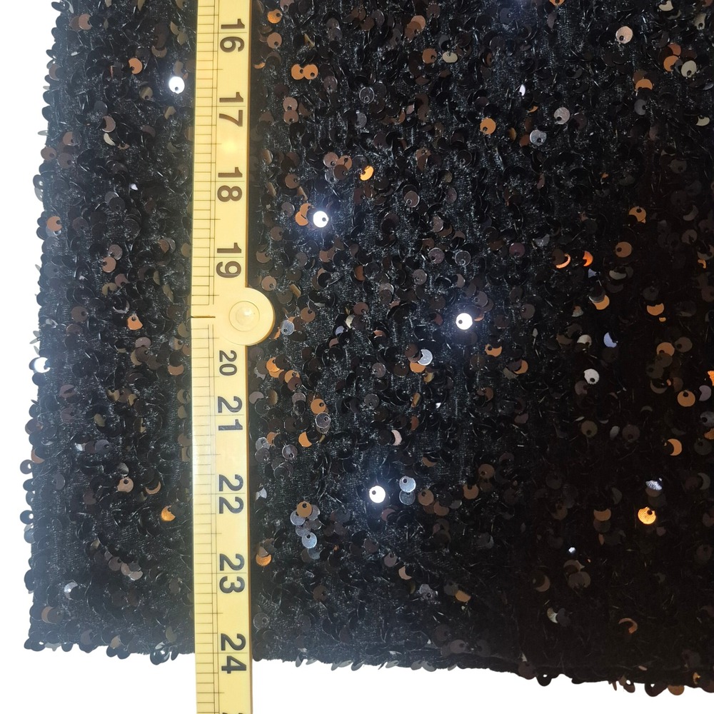 Forever 21 Sequin Mini Dress Womens Small Party Glam Bodycon Black Night Out - Picture 8 of 8